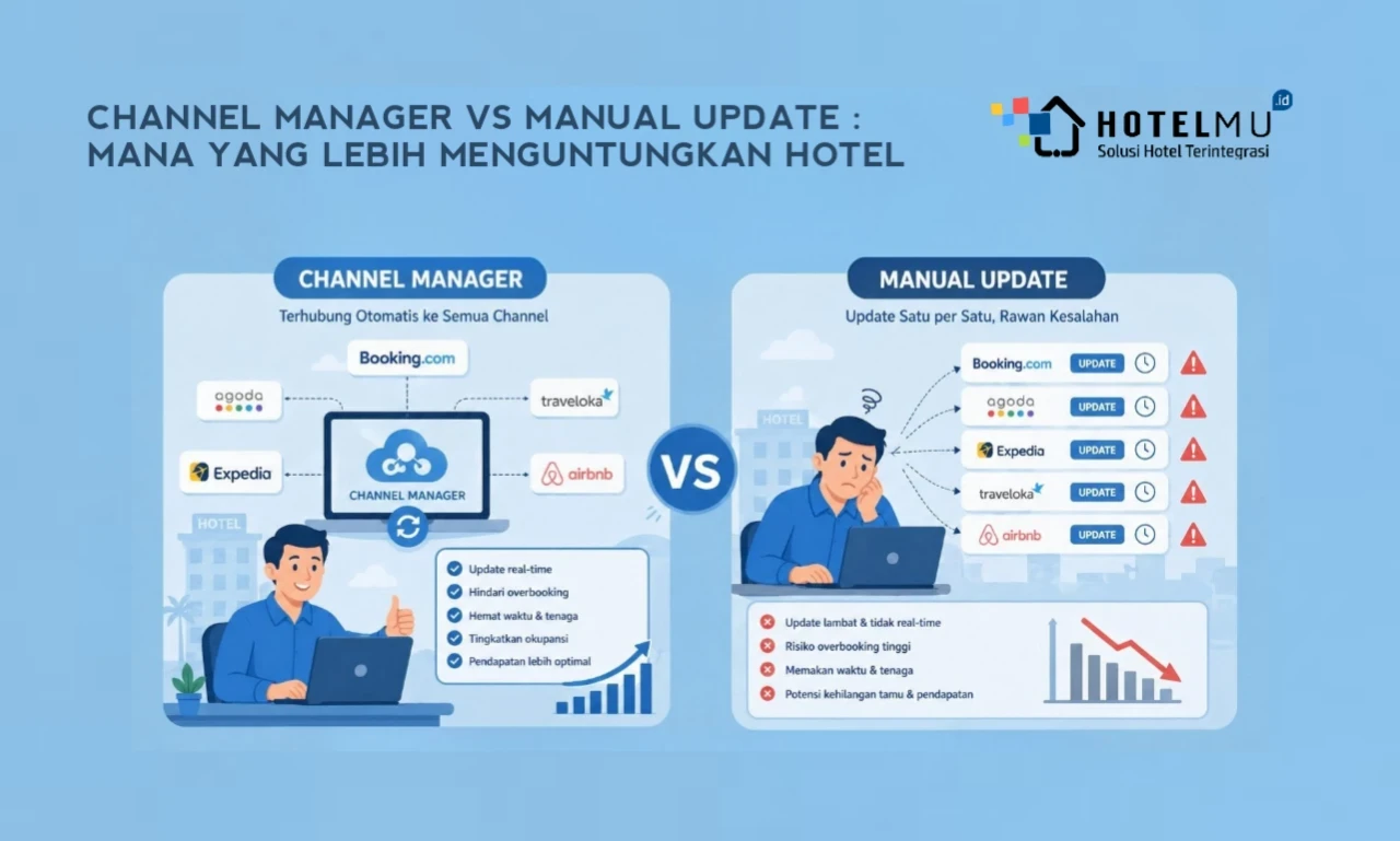 Channel Manager vs Manual Update: Mana yang Lebih Menguntungkan Hotel?