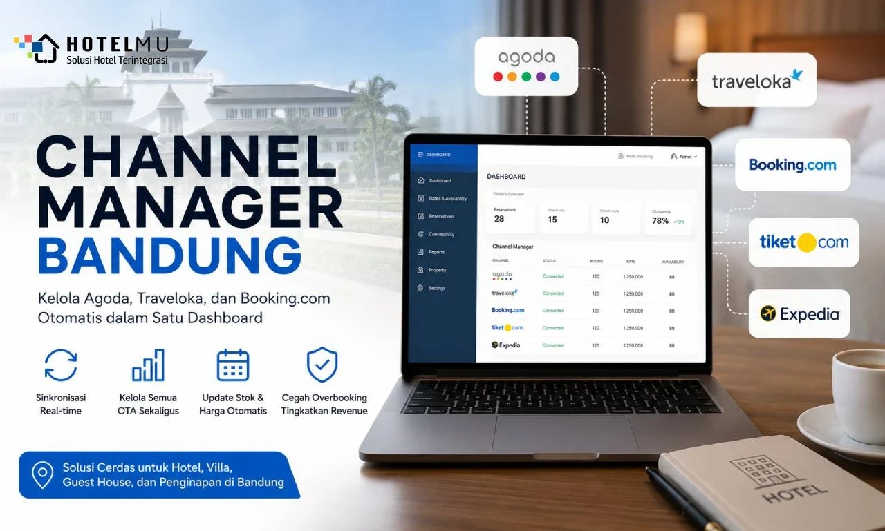 Cari Channel Manager Bandung? Kelola Agoda, Traveloka, dan Booking.com Otom