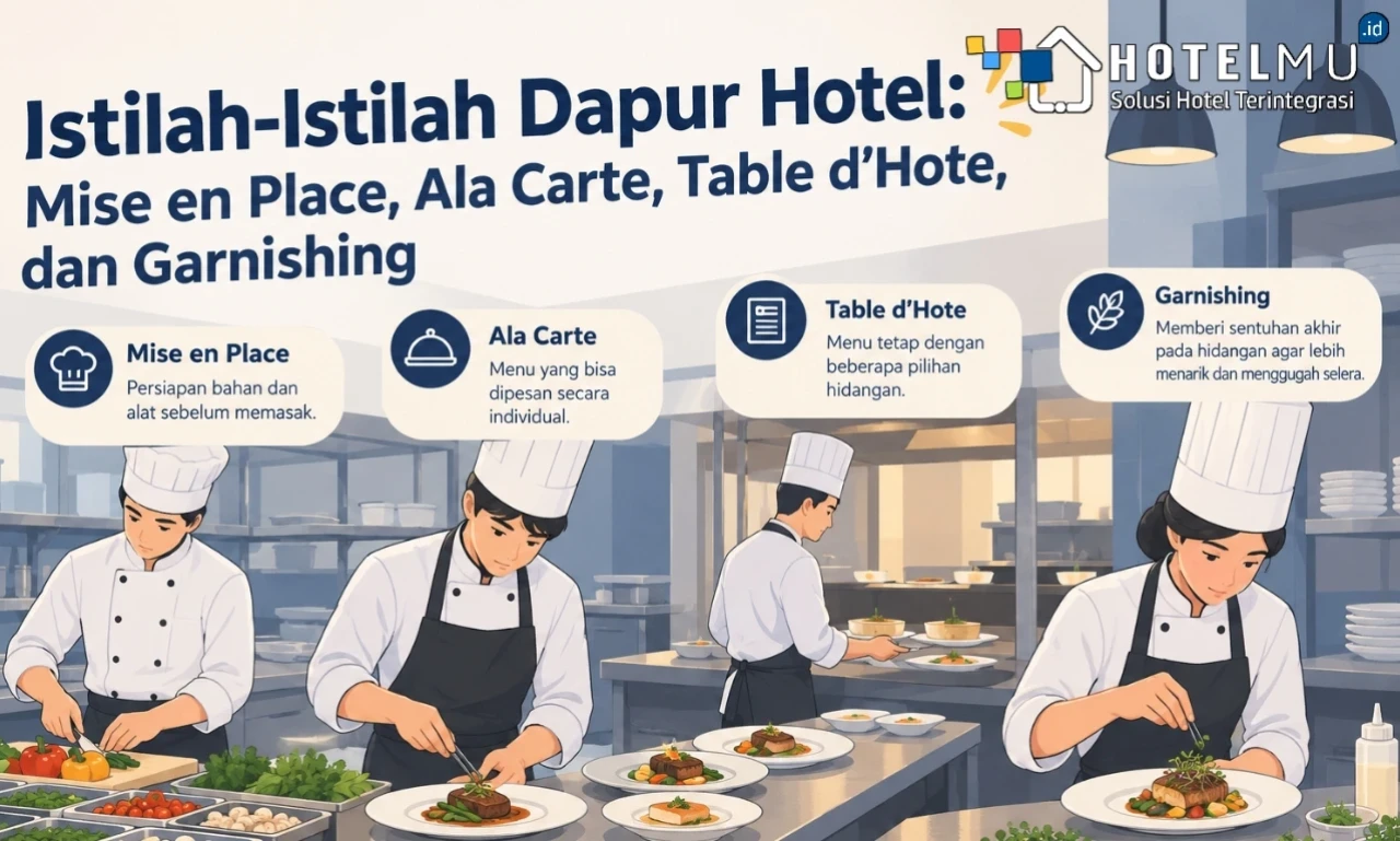 Istilah-Istilah Dapur Hotel: Mise en Place, Ala Carte, Table d'Hote, dan Garnishing