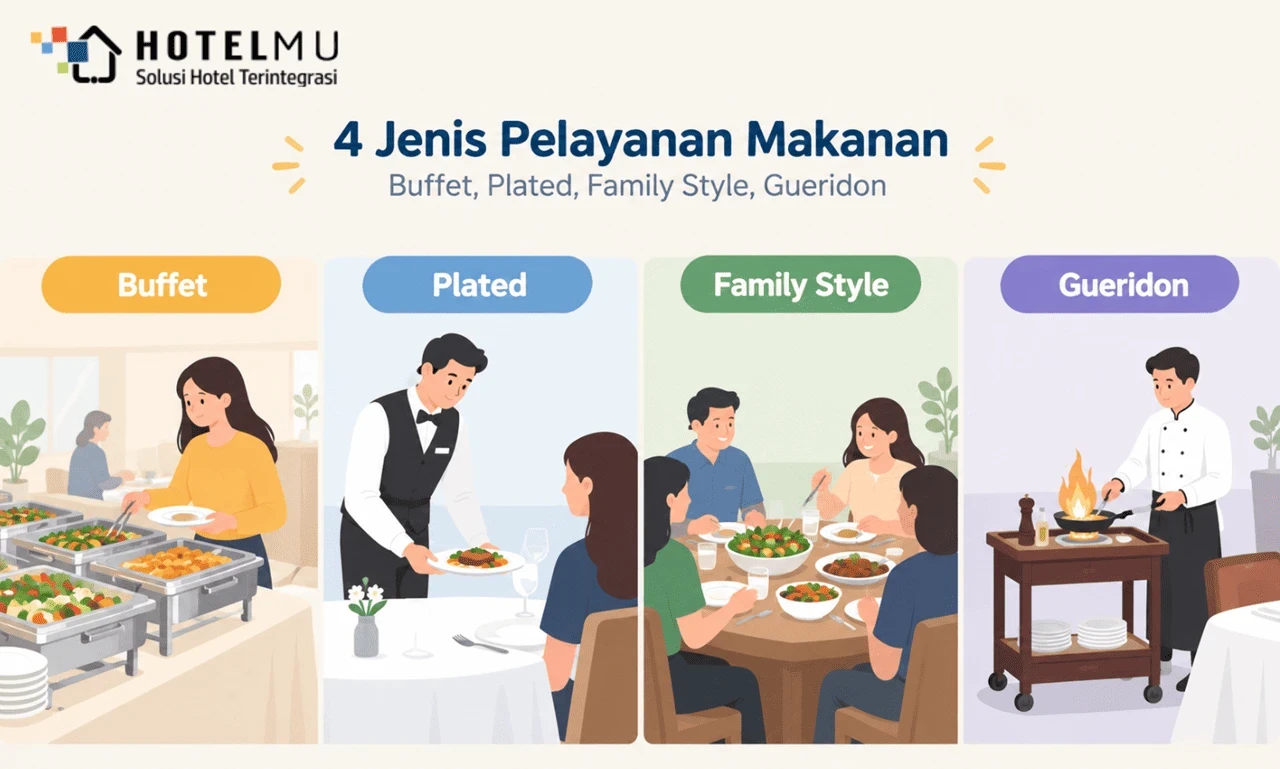 Mengenal 4 Jenis Pelayanan Makanan: Buffet, Plated, Family Style, Gueridon