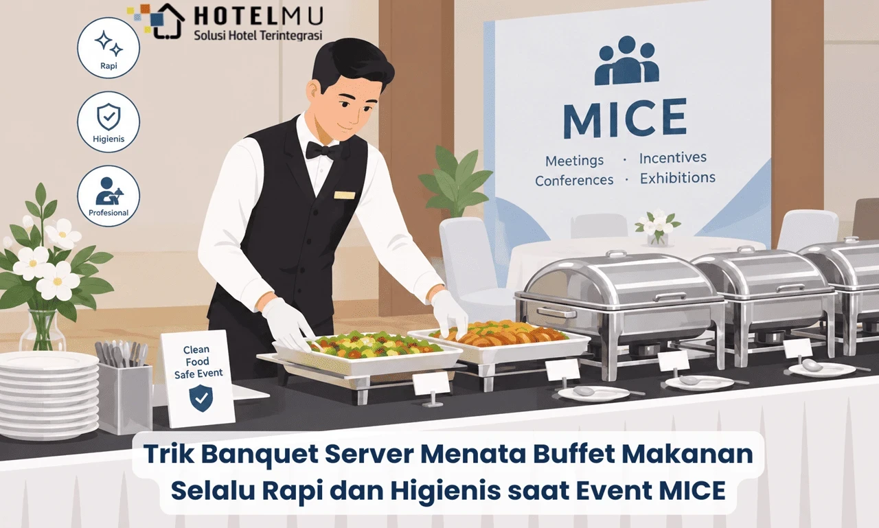Trik Banquet Server Menata Buffet Makanan Selalu Rapi dan Higienis saat Event MICE